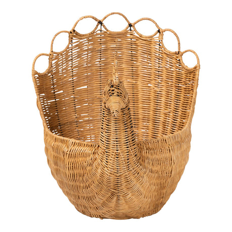 Modern European furniture - Natural Rattan Peacock Basket - www.oroa.com