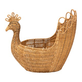 Modern European furniture - Natural Rattan Peacock Basket - www.oroa.com