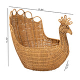 Modern European furniture - Natural Rattan Peacock Basket - www.oroa.com
