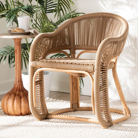   Modern European furniture - Rattan Indoor/Outdoor Barrel-Back Accent Chair - www.oroa.com | Oroa.com