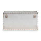Modern European furniture - Silver Metal Storage Trunk - www.oroa.com