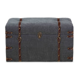 Modern European furniture - Gray Upholstered Storage Ottoman - www.oroa.com