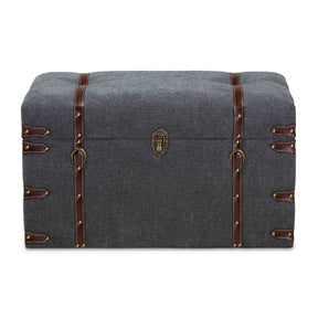 Modern European furniture - Gray Upholstered Storage Ottoman - www.oroa.com