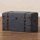 Modern European furniture - Gray Upholstered Storage Ottoman - www.oroa.com