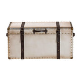 Modern European furniture - Vintage White Canvas Storage Trunk - www.oroa.com