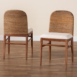 Modern European furniture - Acacia Wood Seagrass Dining Chairs (2) - www.oroa.com