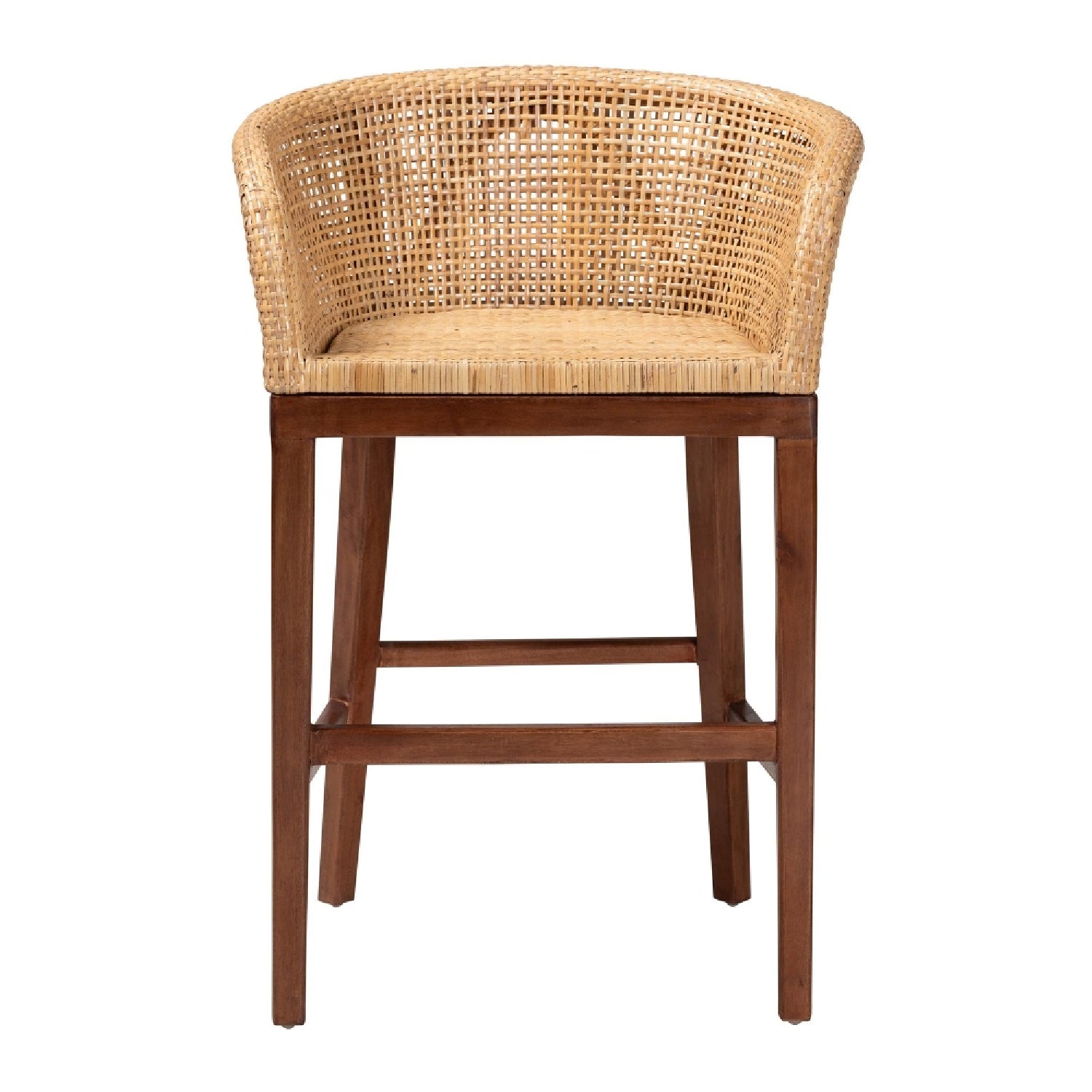 Curved Rattan Counter Stool Papua