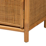 Modern European furniture - Arched Rattan 2-Door Cabinet - www.oroa.com