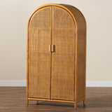 Modern European furniture - Arched Rattan 2-Door Cabinet - www.oroa.com