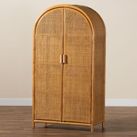Modern European furniture - Arched Rattan 2-Door Cabinet - www.oroa.com