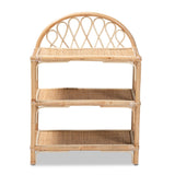 Modern European furniture - Natural Rattan 3-Tier Shelf - www.oroa.com