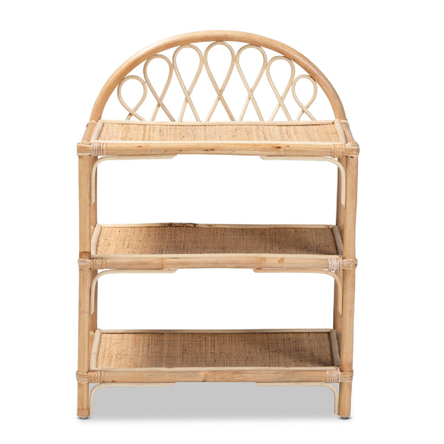 Modern European furniture - Natural Rattan 3-Tier Shelf - www.oroa.com