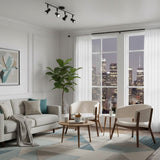 Modern European furniture - Walnut Framed Curve Accent Chairs 2 - www.oroa.com