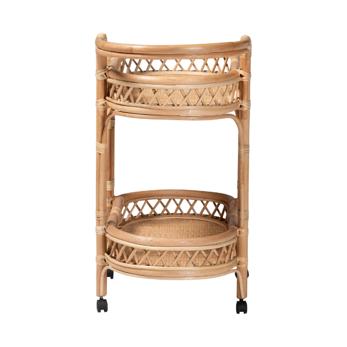 Modern European furniture - Natural Rattan Indoor/Outdoor Kitchen Cart - www.oroa.com