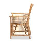 Modern European furniture - Padded Seat Rattan Accent Chair - www.oroa.com