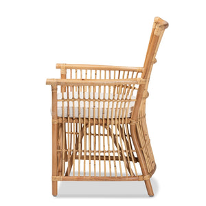 Modern European furniture - Padded Seat Rattan Accent Chair - www.oroa.com