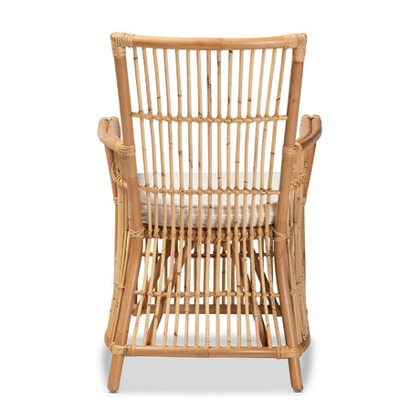 Modern European furniture - Padded Seat Rattan Accent Chair - www.oroa.com