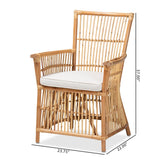 Modern European furniture - Padded Seat Rattan Accent Chair - www.oroa.com