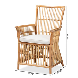 Modern European furniture - Padded Seat Rattan Accent Chair - www.oroa.com