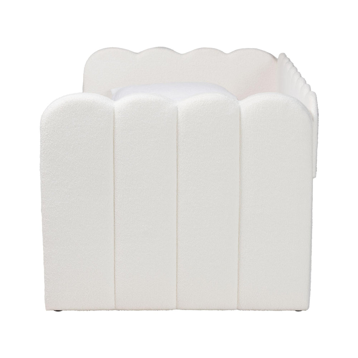 Modern European furniture - Cream Fabric Scalloped Daybed - www.oroa.com