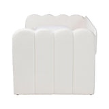 Modern European furniture - Cream Fabric Scalloped Daybed - www.oroa.com