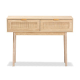 Modern European furniture - Oak 2-Drawer Console Table - www.oroa.com