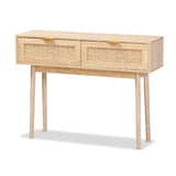 Modern European furniture - Oak 2-Drawer Console Table - www.oroa.com