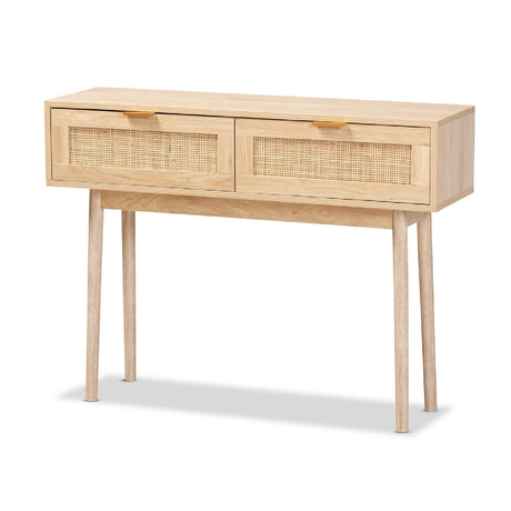 Modern European furniture - Oak 2-Drawer Console Table - www.oroa.com