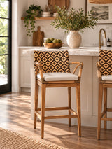 Rattan & Teak Counter Stool | Bali Loom Storsel