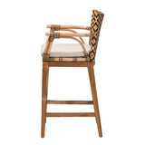 Rattan & Teak Counter Stool | Bali Loom Storsel
