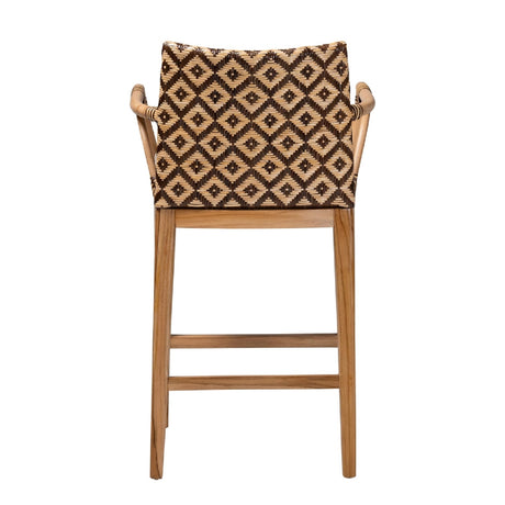 Rattan & Teak Counter Stool | Bali Loom Storsel