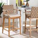 Rattan & Teak Counter Stool | Bali Loom Storsel