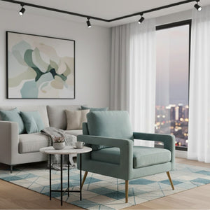   Modern European furniture - Velvet Open Armed Accent Chair - www.oroa.com | Oroa.com
