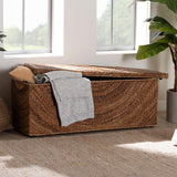Modern European furniture - Handwoven Seagrass Storage Bench - www.oroa.com