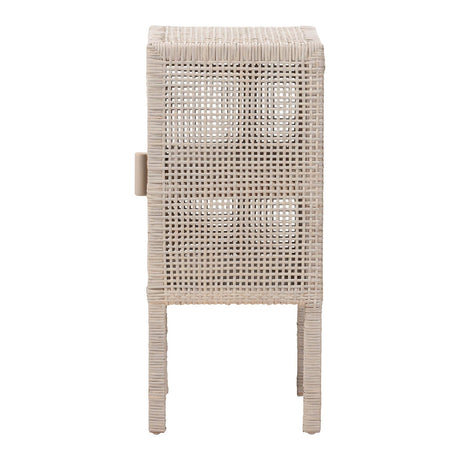 Modern European furniture - Handwoven Rattan Bedside Table - www.oroa.com