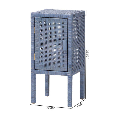 Modern European furniture - Handwoven Rattan Bedside Table - www.oroa.com