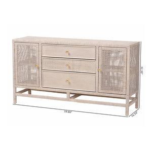   Modern European furniture - Gray Rattan 3-Drawer Cabinet - www.oroa.com | Oroa.com