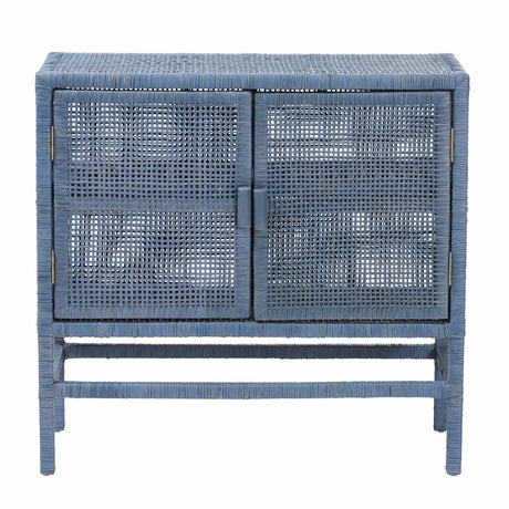   Modern European furniture - Blue Rattan 2-Door Cabinet - www.oroa.com | Oroa.com