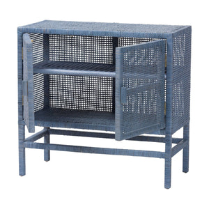   Modern European furniture - Blue Rattan 2-Door Cabinet - www.oroa.com | Oroa.com