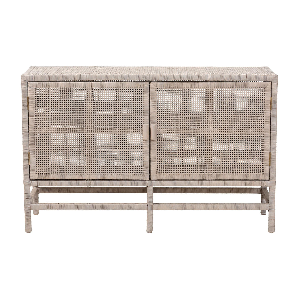   Modern European furniture - Vivan Natural Rattan Storage Cabinet - 2-Tier Handwovena - www.oroa.com | Oroa.com