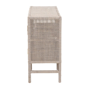   Modern European furniture - Vivan Natural Rattan Storage Cabinet - 2-Tier Handwovena - www.oroa.com | Oroa.com