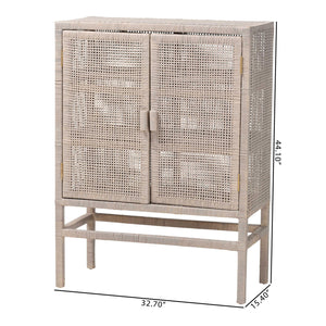   Modern European furniture - Gray Rattan 2-Door Cabinet - www.oroa.com | Oroa.com