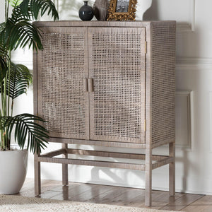   Modern European furniture - Gray Rattan 2-Door Cabinet - www.oroa.com | Oroa.com