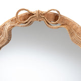 Modern European furniture - Natural Rattan Round Wall Mirror - www.oroa.com