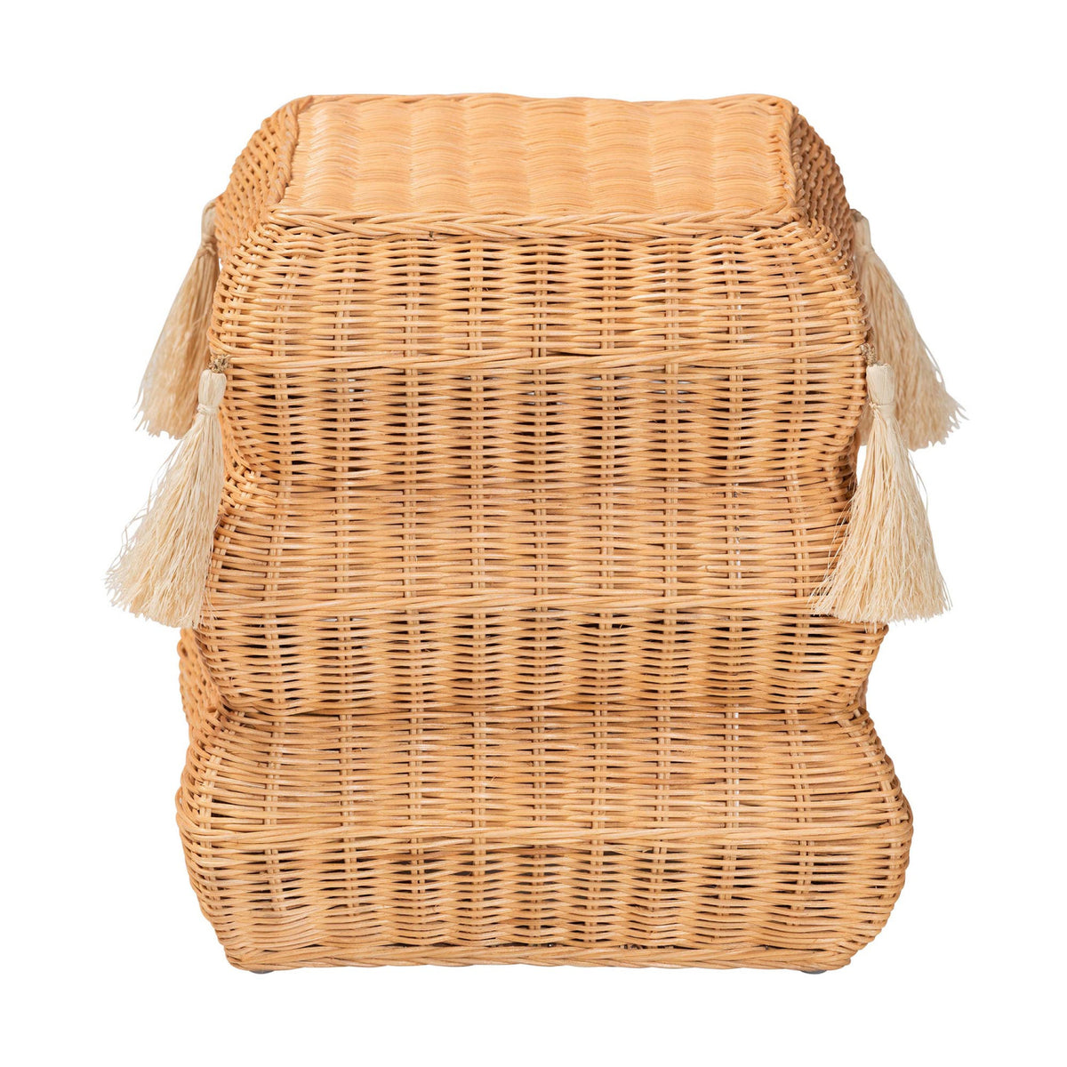 Tasseled Rattan Footstool | OROA Kids Noura