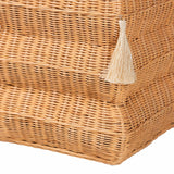 Tasseled Rattan Footstool | OROA Kids Noura