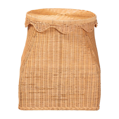 Handwoven Wicker Laundry Hamper – Ada – front view
