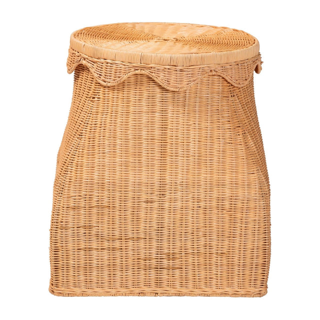 Handwoven Wicker Laundry Hamper – Ada – front view