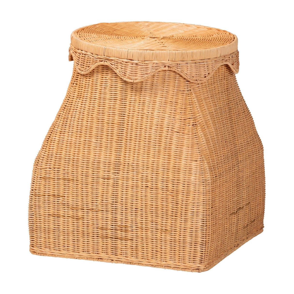 Handwoven Wicker Laundry Hamper – Ada – rear view