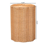Rattan Scallop-Edge Laundry Hamper – Danilo – alternate view 7